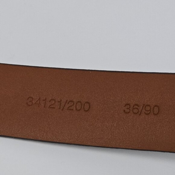 Boconi Men’s Brown Leather Belt Size 36 Classic Silver Buckle Office Casual - Picture 12 of 12